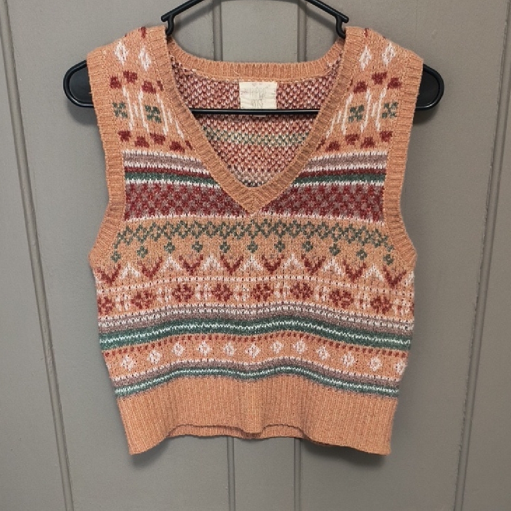 Hippie Rose Multicolor Knit Sweater Vest
